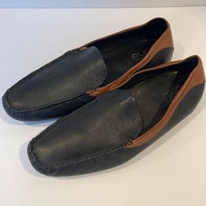 Auri Andreas Men's Black & Brown Hand Made Leather Loafers in Size 13